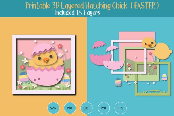 3D Layered Easter Hatching Chick SVG Review