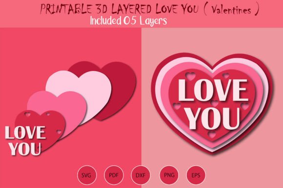 3D Layered Love You: Valentine's Day 3D SVG Review