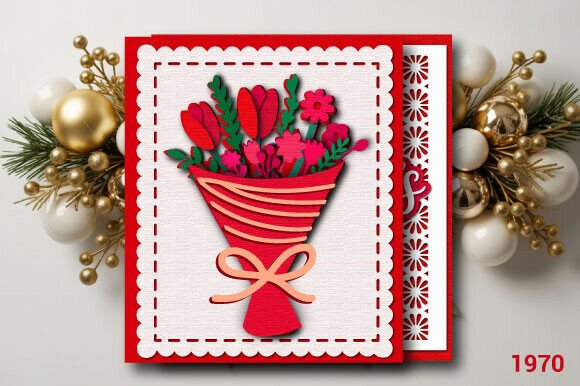 3D SVG Review: Mother S Day Flower Bouquet Card