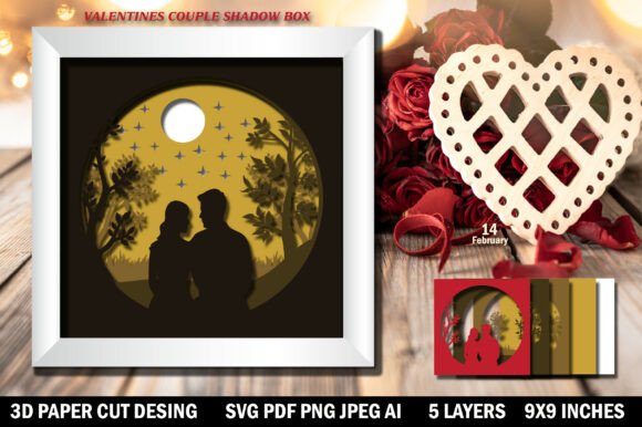 3D SVG Valentine S Day Shadow Box Asset Review