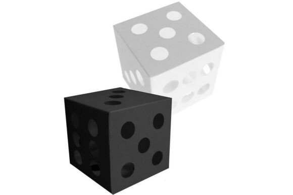 Cut Out Dice Gift Favour Cube Box 3D SVG for Father's Day