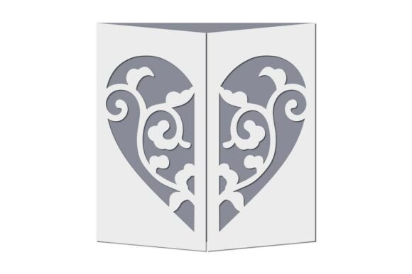 Cut Out Flourish Heart 3D SVG for Cards And Invites