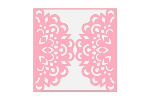 Decorative Mandala Gatefold Card: 3D SVG Asset