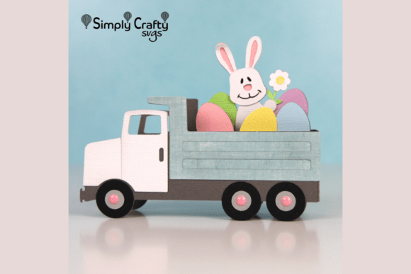 Dump Truck Easter Card SVG: 3D Layered Review