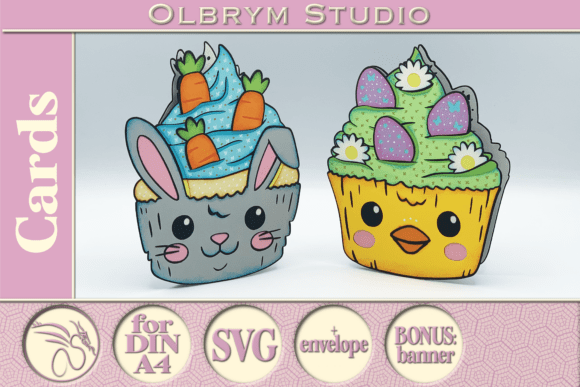 Easter Cupcake Gift Cards 3D SVG Review