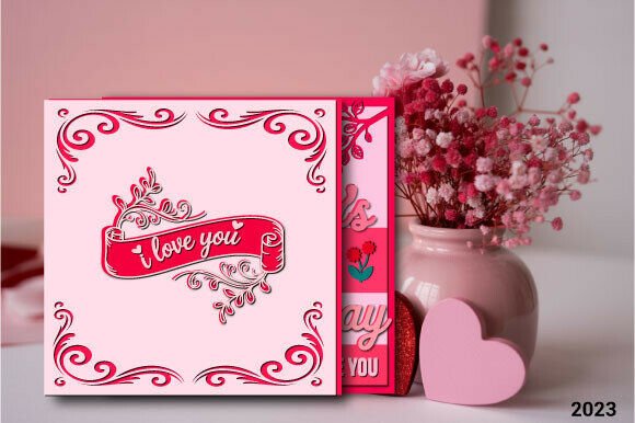Elegant Floral Frame Card SVG Layer 2023: 3D SVG for Mother S Day