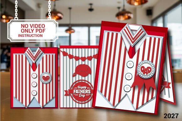 Father’s Day 3D SVG Outfit Card Layer 2027