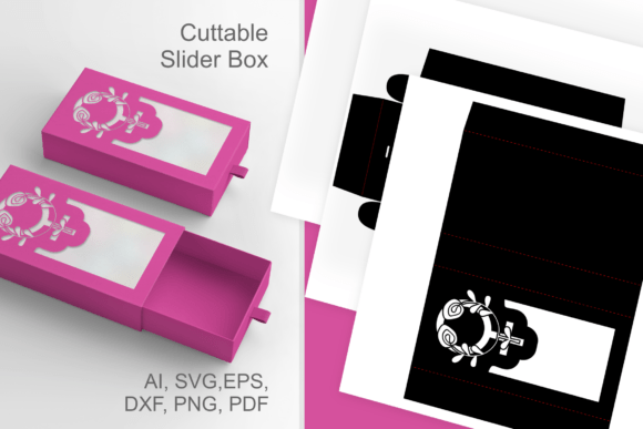 Floral Female Symbol Wide Window Box 3D SVG for Holidays