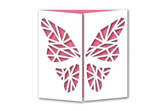 Geo Mesh Butterfly 3D SVG for Spring Cards