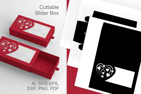 Hearts in Orbit Wide Window 3D SVG: Valentine's Day Asset