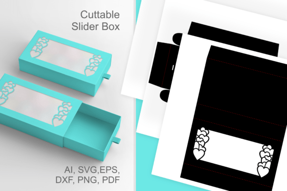 Lots of Hearts Window 3D SVG: Valentine's Day Packaging