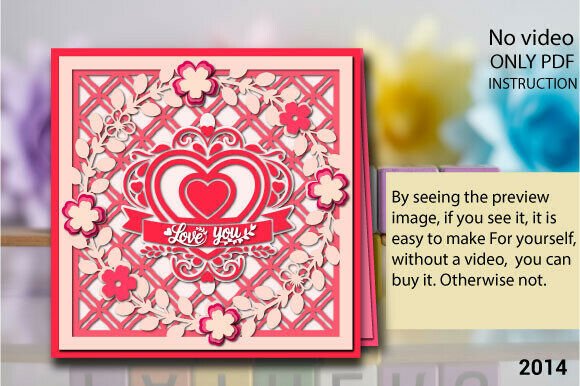 Love You Mom Floral Heart Card SVG 2014: 3D SVG for Mother S Day