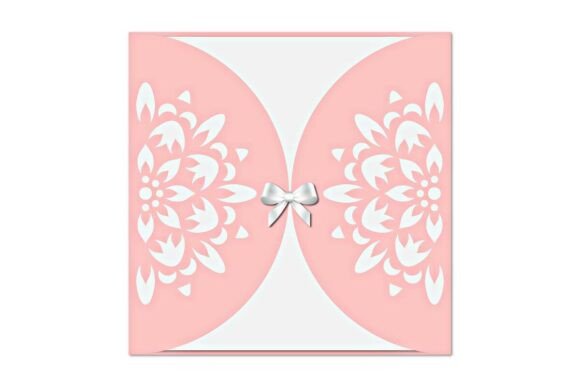 Mandala Cutout Gate Fold Card: 3D SVG for Invites