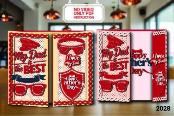 My Dad is the Best Layered Papercut 2028 – A 3D SVG for Father's Day That Elevates Crafted Design