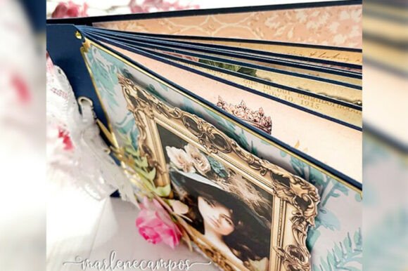 Ribbon Tied Mini Album 3D SVG for Cards And Invites