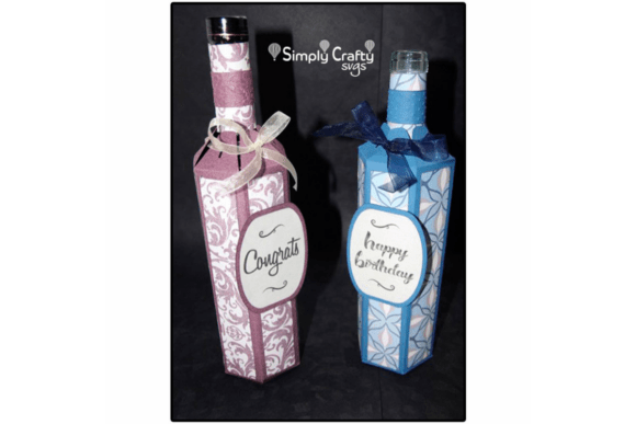 Wine Bottle Box SVG: 3D SVG for Birthdays
