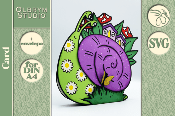 Woodland Snail 3D SVG for Pop-Up Cards & Handmade Crafting